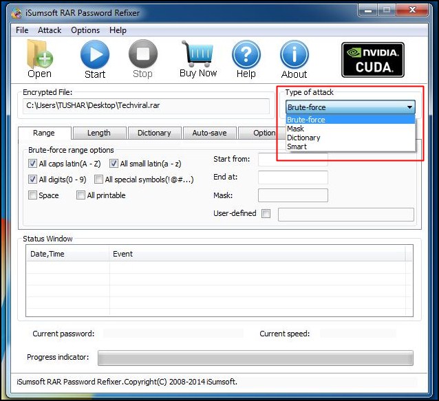 How to crack password protected rar file without any software
